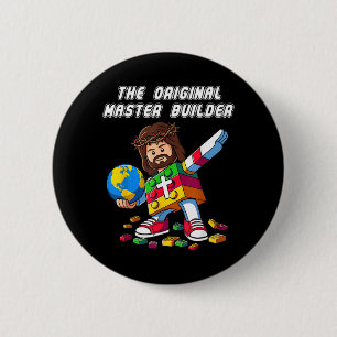 Badge Rond 5 Cm Jésus La Croix Chrétienne Originelle Foi