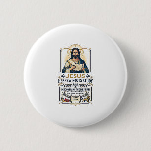 Badge Rond 5 Cm Jésus Langues de la Bible Hébreu Grec Chemise de