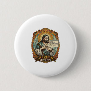 Badge Rond 5 Cm Jésus Mauvaise Message Autocorrect Patron Embarras