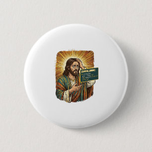 Badge Rond 5 Cm Jésus pleurant Erreur de syntaxe Codage Programmeu