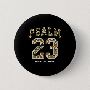 Badge Rond 5 Cm Jésus Psaume 23 Le Seigneur Est Mon Berger Camo Ch