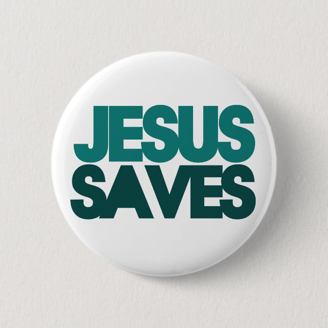 Badge Rond 5 Cm Jésus sauve (Devant)