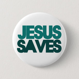 Badge Rond 5 Cm Jésus sauve