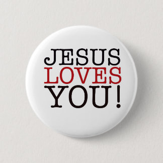 Badge Rond 5 Cm Jésus vous aime !