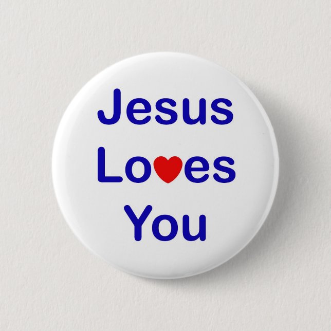 Badge Rond 5 Cm Jésus vous aime (Devant)