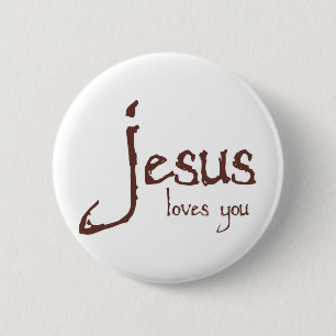 Badge Rond 5 Cm Jésus vous aime