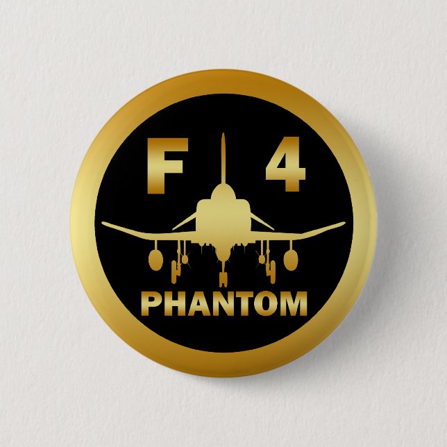 BADGE ROND 5 CM JET F-4 FANTÔME (Devant)
