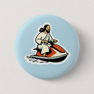 Badge Rond 5 Cm Jet-ski Jesus