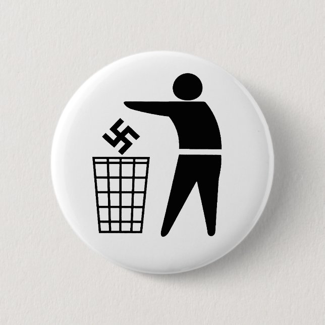 Badge Rond 5 Cm Jeter les fascistes (Devant)