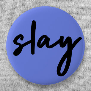 Badge Rond 5 Cm Jeter   Urbain Bleu Moderne tendance minimaliste é