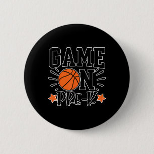 Badge Rond 5 Cm Jeu Amusant Sur Le Basket-Ball Pré-Enfants Sport P