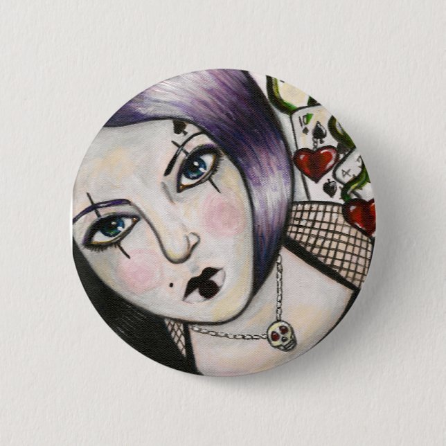 Badge Rond 5 Cm Jeu avec l'insigne de la mort (Devant)