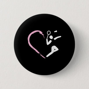 Badge Rond 5 Cm Jeu de badminton mignon pour fille de setback spor