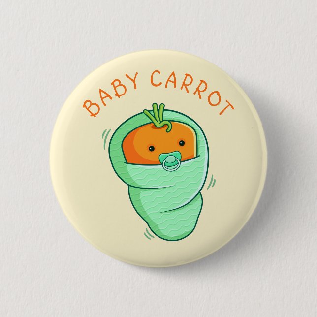 Badge Rond 5 Cm Jeu de carottes pour bébé (Devant)