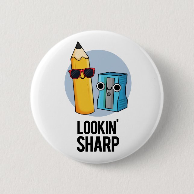 Badge Rond 5 Cm Jeu de crayon carré (Devant)