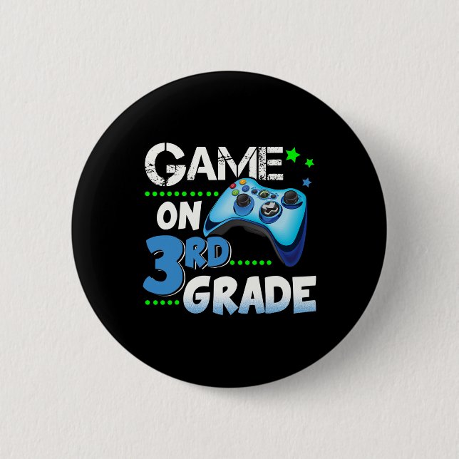 Badge Rond 5 Cm Jeu de divertissement de 3e année cadeau (Devant)