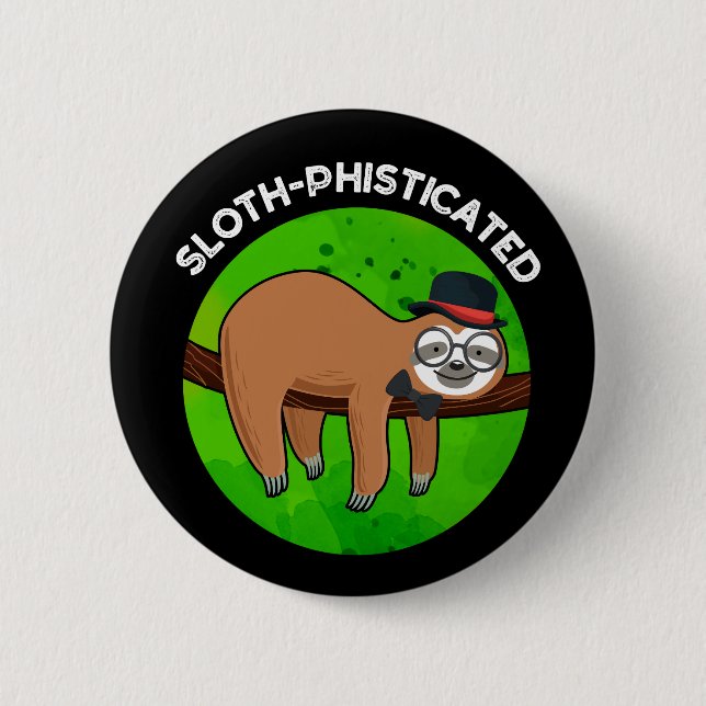 Badge Rond 5 Cm Jeu de fentes animal amusant avec fentes (Devant)