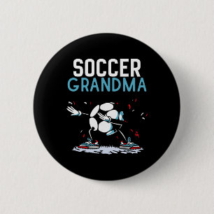 Badge Rond 5 Cm Jeu de grand-mère de football Match de foot Joueur