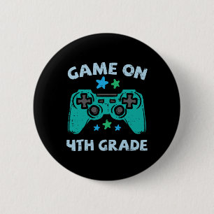 Badge Rond 5 Cm Jeu de jeu sur 4e année 4e première école G