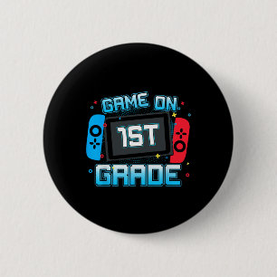 Badge Rond 5 Cm Jeu De Joueur De 1Ere Année Retour À L'École Garço