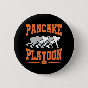 Badge Rond 5 Cm Jeu de ligne offensif du peloton de football