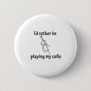 Badge Rond 5 Cm Jeu de mon violoncelle