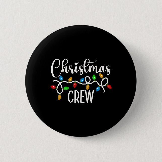Badge Rond 5 Cm Jeu de Noël Éclairage Famille Correspondant Pyjama (Devant)