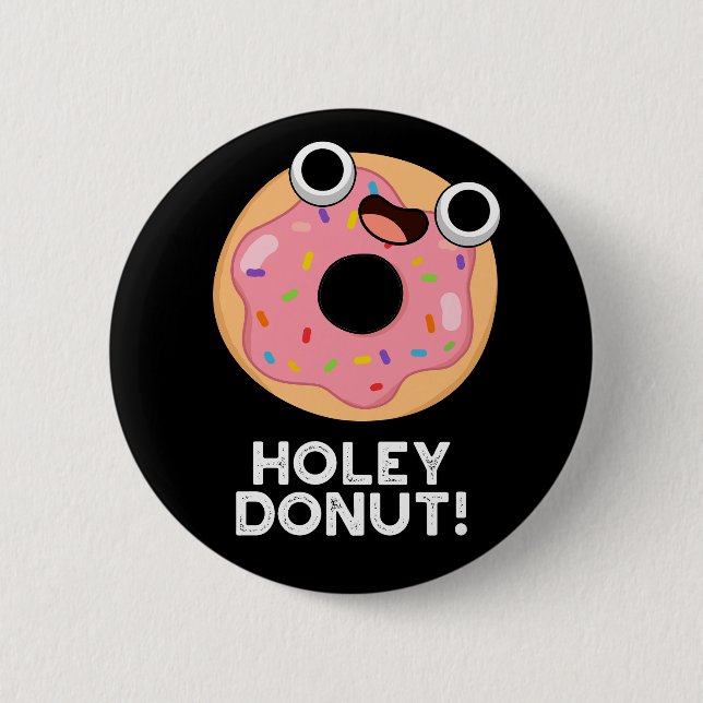 Badge Rond 5 Cm Jeu de nourriture amusant Holey Donut (Devant)