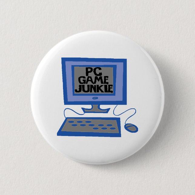 Badge Rond 5 Cm Jeu de PC Junkie (Devant)