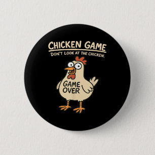 Badge Rond 5 Cm Jeu De Poulet Ne Regarde Pas Le Poulets Drôle De P