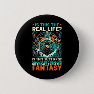 Badge Rond 5 Cm Jeu de rôle Rpg Maître D20 Tabletop Drôle Rp