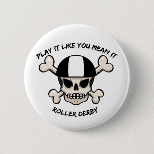 Badge Rond 5 Cm Jeu de Rollerderby il vous aiment moyens il
