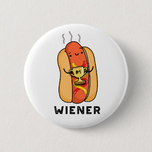 Badge Rond 5 Cm Jeu de saucisse drôle Wiener
