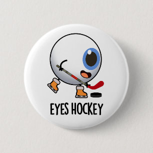 Badge Rond 5 Cm Jeu de sport de hockey sur glace amusant