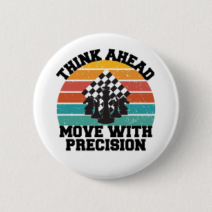 Badge Rond 5 Cm Jeu d'échecs Jeu d'esprit de précision