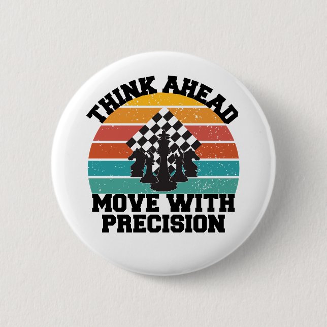 Badge Rond 5 Cm Jeu d'échecs Jeu d'esprit de précision (Devant)