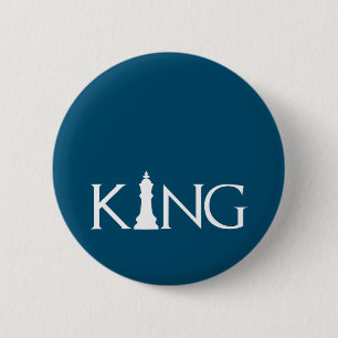 Badge Rond 5 Cm Jeu d'échecs King pièce Halloween Costume d'échecs