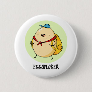 Badge Rond 5 Cm Jeu d'explorateur d'oeufs amusant