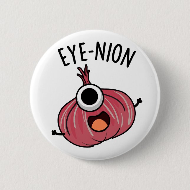 Badge Rond 5 Cm Jeu d'oignon drôle de l'oeil (Devant)
