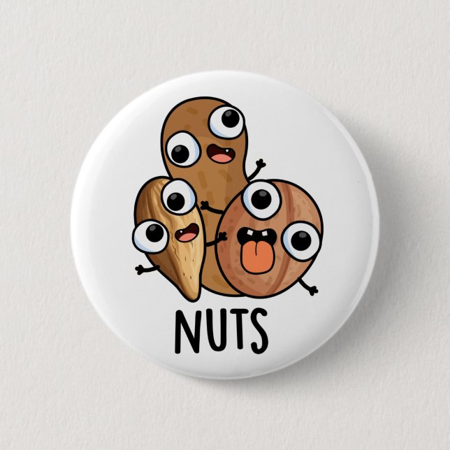 Badge Rond 5 Cm Jeu Drôle Nutty Nutty (Devant)