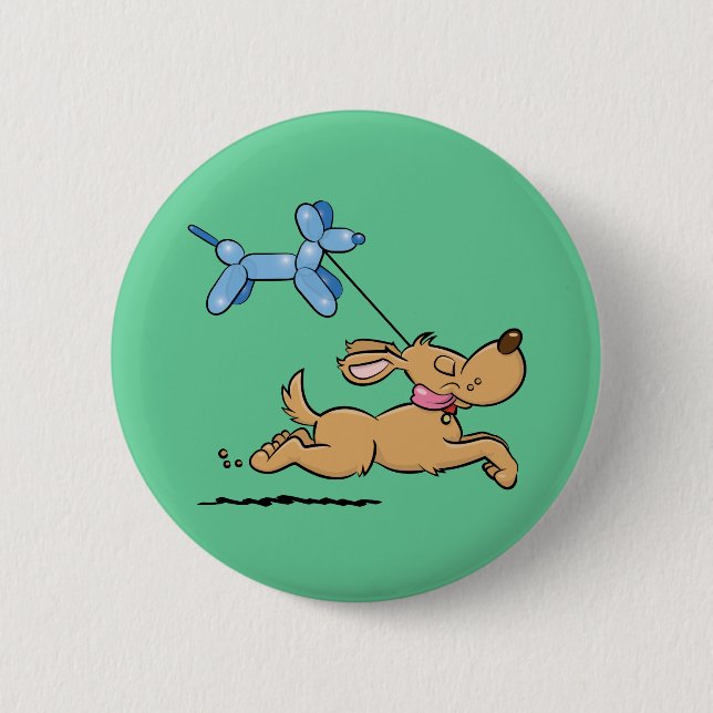 Badge Rond 5 Cm Jeu du chien (Devant)