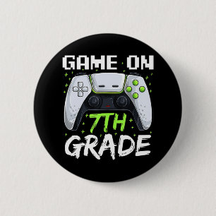 Badge Rond 5 Cm Jeu En 7E Année Amusement Retour À L'École Gamer B