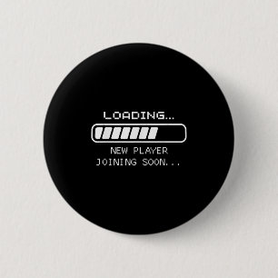 Badge Rond 5 Cm Jeu Faire-part bébé, Chargement du nouveau joueur 