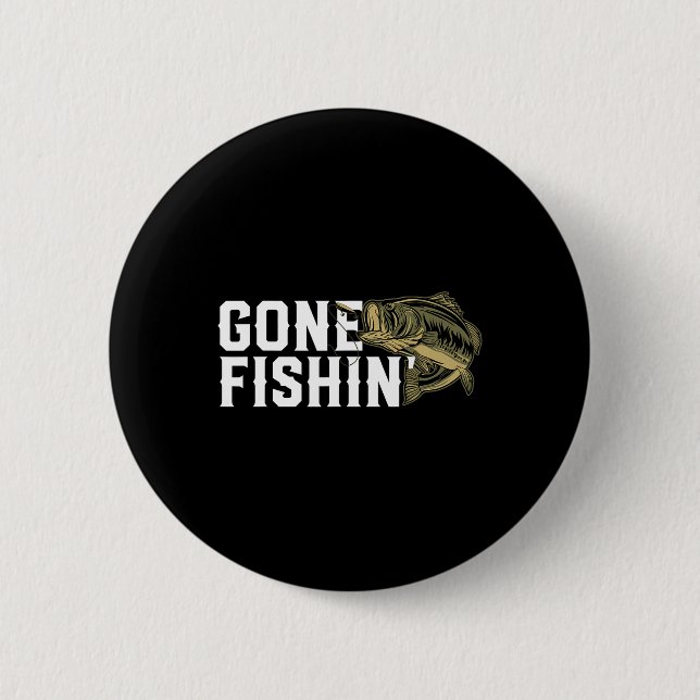 Badge Rond 5 Cm Jeu Pêche Funny Grosse Bouche B Cadeau De Pêche Po (Devant)