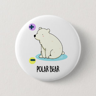 Badge Rond 5 Cm Jeu scientifique amusant pour l'ours polaire