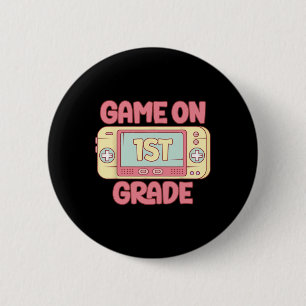 Badge Rond 5 Cm Jeu Sur La Vidéo Cool 1ère Année Jeu Ck To School 