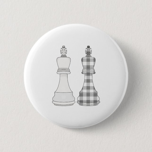 Badge Rond 5 Cm Jeu Sur Les Échecs (Devant)