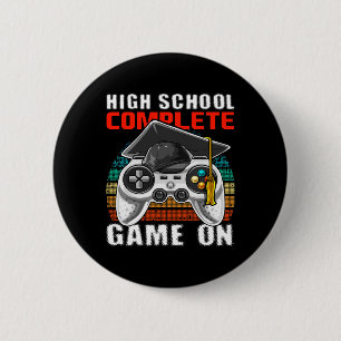Badge Rond 5 Cm Jeu Vidéo Complet de l'école Cadeau Graduation Sen