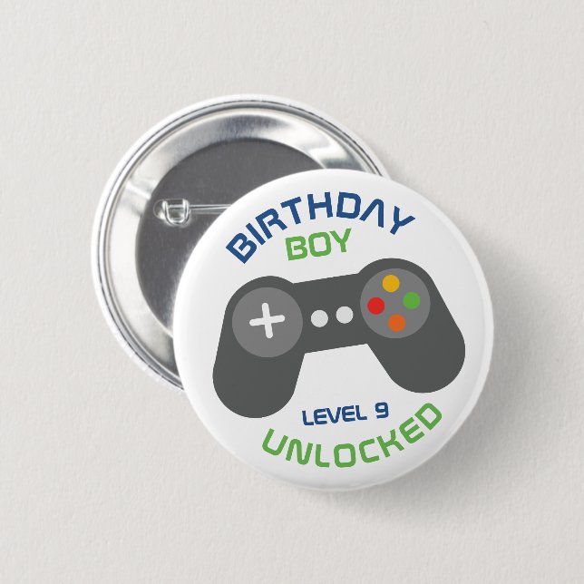 Badge Rond 5 Cm Jeu Vidéo Enfant Anniversaire Fête à thème (Devant & derrière)