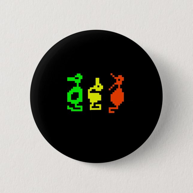 Badge Rond 5 Cm Jeu vidéo rétro 8 bits Aventure Dragon  (Devant)